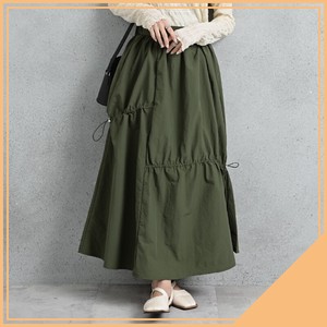 Skirt Nylon Tiered Skirt Drawstring