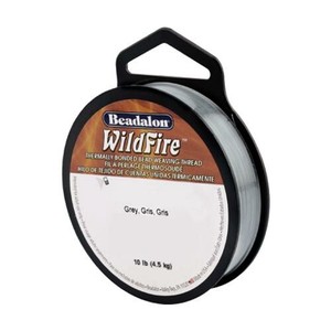 Beadalon(ビーダロン) WildFire (ワイルドファイヤー) ビーズステッチ専用糸 グレー 0.20mm