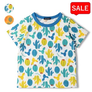 Kids' Short Sleeve T-shirt Patterned All Over M Made in Japan