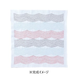 Sashiko Textile lab　花ふきんキット　刺し子キット　Flow(白)　SK455