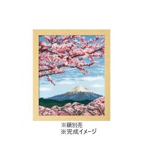 オリムパス ししゅうキット　フレーム　桜と富士山　7386
