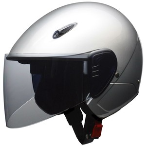 セミジェットヘルメット　LLサイズ(61〜62cm未満)　シルバー　RE-351
