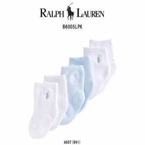 POLO RALPH LAUREN(ポロ ラルフローレン)ベビー ソックス 靴下 ブルー 3足セット 赤ちゃん B60005LPK