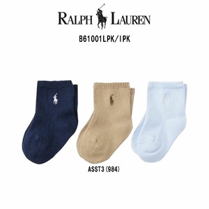 POLO RALPH LAUREN(ポロ ラルフローレン)ベビー ソックス 靴下 3足セット 赤ちゃん B61001LPK/IPK