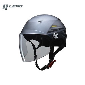 リード工業 ZORK 開閉シールド付き ハーフヘルメット 大きめフリーサイズ スモーキーシルバー