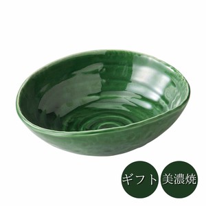 ギフト　織部蚕形中鉢（ダ円）　日本製