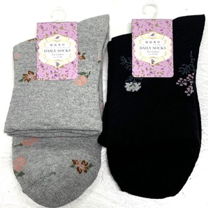 Crew Socks Floral Pattern Socks Cotton Blend