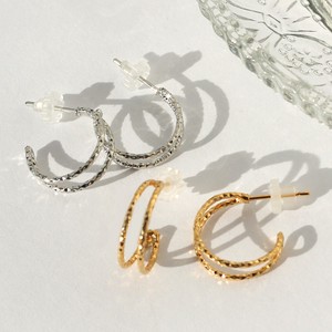 Pierced Earrings Gold Post Gold Nickel-Free Jewelry Ladies' Simple Made in Japan