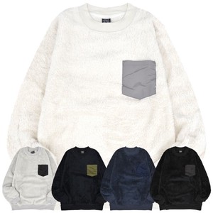 T-shirt Plain Color Spring Autumn Winter Boa Pocket Sweatshirt Casual Simple