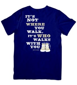 ユニセックス・プリントTシャツ　『Never Walk Alone』　半袖 Tシャツ