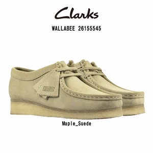 CLARKS(クラークス)ワラビー 革靴 スエード レザー ローカット レディース メープル ベージュ 26155545
