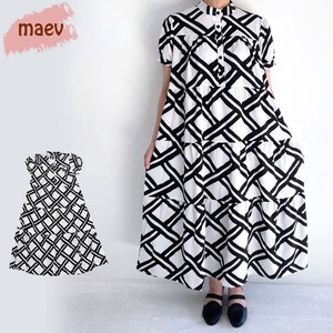 Casual Dress Color Palette Bicolor Plaid One-piece Dress M 【2024NEW】