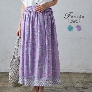 【SDギャザリング】【Fanaka2024SS新作】フラワーブロックプリントスカート