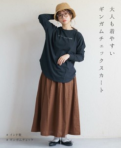 【2024初秋物新作】【7月予約販売】ギンガムチェックギャザースカート