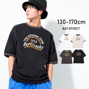 【2024夏】RAT TRACKS リンガーBIG Tシャツ トップス 半袖 ゆったり 子供服 男の子 小学生 中学生