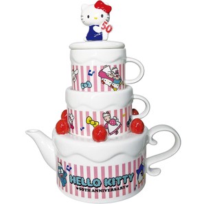 西式茶壶 Hello Kitty凯蒂猫 套组/套装 Sanrio三丽鸥