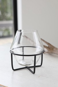 アイアンレッグ・トラぺガラスベース　プランター/花瓶/インテリア/植物