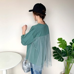 T-shirt Pullover Tulle Back Switching 【2024NEW】