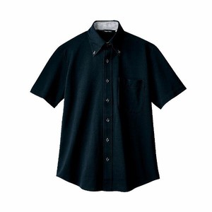 ZK2712-1CB_LL ニットシャツ 兼用 半袖 黒 LL 住商モンブラン