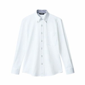 ボタンダウンシャツ ZK2711-2CB_3L ニットシャツ 兼用 長袖 白 3L 住商モンブラン