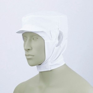 衛生用帽子 9-1026_LL ショート頭巾帽子 兼用 白 LL 住商モンブラン
