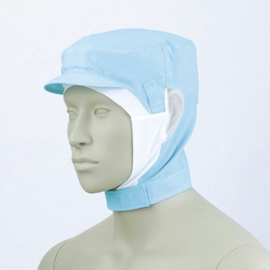 衛生用帽子 9-1027_L ショート頭巾帽子 兼用 ブルー L 住商モンブラン