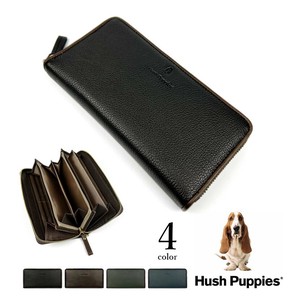 全4色 Hush Puppies ハッシュパピー ソフトレザー ラウンドファスナー 長財布 ロングウォレット(hp-aa001)