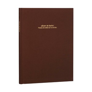 ナカバヤシ　ドゥファビネ100年アルバムブック式　A4ノビ　ブラウン　アH-A4PB-181-S
