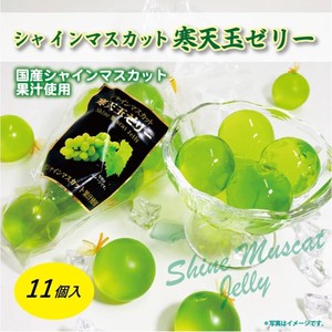 シャインマスカット寒天玉ゼリー 11個入 県内産シャインマスカット 果汁使用