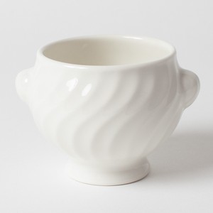 Bowl (Large) Foot Milky White Dishwasher Safe Made in Japan