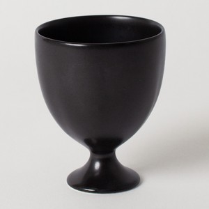 [NIKKO/BLACK MATT] カップ6cm アミューズ ワイングラス形 黒マット 食洗器対応 陶磁器 日本製