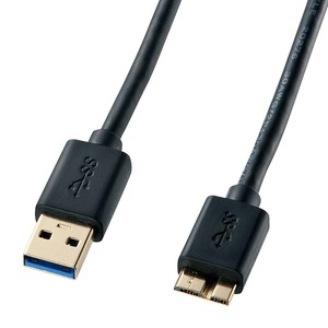 サンワサプライ USB3.0マイクロケーブル A-MicroB 0.5m KU30-AMC05BK