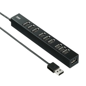 サンワサプライ USB2.0ハブ 10ポート USB-2H1001BKN