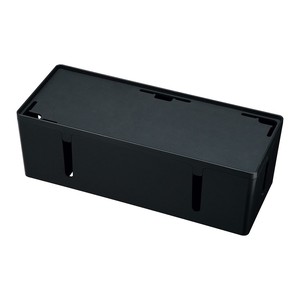 サンワサプライ ケーブル&タップ収納ボックス Lサイズ ブラック CB-BOXP3BKN2