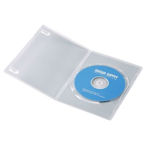 サンワサプライ スリムDVDトールケース 1枚収納 ×10枚セット クリア DVD-TU1-10CLN