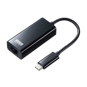 サンワサプライ USB3.2 TypeC-LAN変換アダプタ ブラック USB-CVLAN2BKN