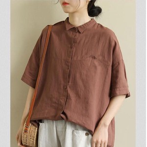 Button Shirt/Blouse Design Cotton Natural NEW