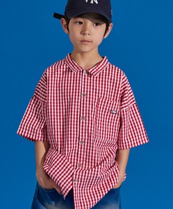 Kids' Short Sleeve Shirt/Blouse Embroidered M