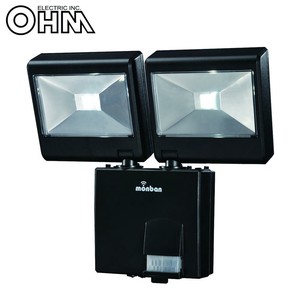 OHM monban LED 乾電池式 2灯 センサーライト LS-B224D-K