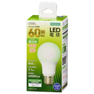 OHM LED電球 A形 E26 60形相当 全方向 昼白色 LDA7N-G AG52