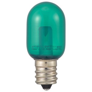 OHM LEDナツメ球装飾用 T20/E12/0.5W/2lm/クリア緑色 LDT1G-H-E12 13C