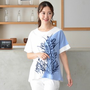 T-shirt Dolman Sleeve Color Palette Switching Cut-and-sew