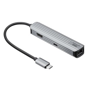 サンワサプライ USB Type-Cマルチ変換アダプタ HDMI+LAN付 USB-3TCHLP7S