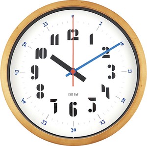 バウハウス フォント復刻 知育クロック BAUHAUS Wall Clock Joschmi Blue