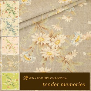 有輪商店 YUWA 広幅綿麻シーティング "tender memories" [D:Gray] / 生地 布 / 全5色 / 445931