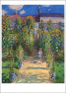 ポストカード アート モネ「ヴェトゥイユの画家の庭」 105×148mm 名画 郵便はがき 2024新作