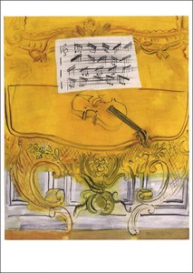 ポストカード アート デュフィ「黄色いヴァイオリン」 105×148mm 名画 郵便はがき 2024新作