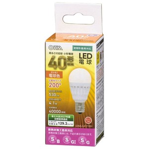 OHM LED電球 PS形 E17 40形相当 広配光 電球色 LDA4L-G-E17 IS51