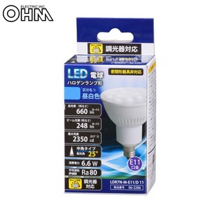 OHM LED電球 ハロゲンランプ形 中角タイプ E11 昼白色 LDR7N-M-E11/D 11