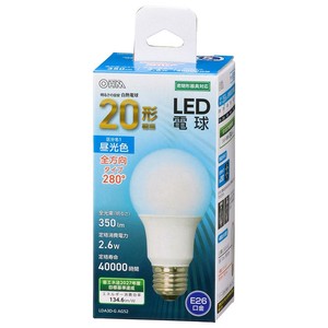 OHM LED電球 A形 E26 20形相当 全方向 昼光色 LDA3D-G AG52